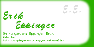 erik eppinger business card